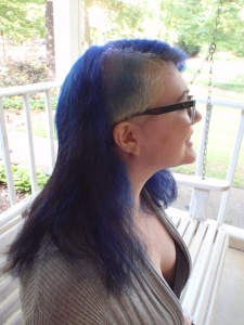 blue hair after